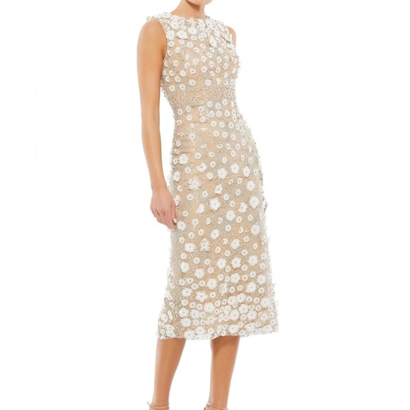 Mac Duggal | Sheer Mesh Cocktail Dress - Picture 1 of 5